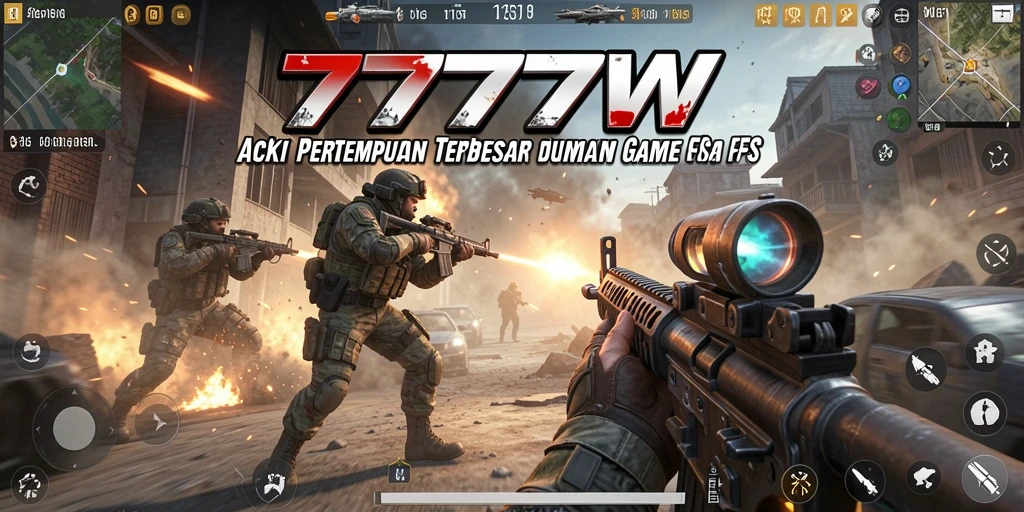 Tangkapan layar utama menampilkan aksi mendebarkan dalam permainan FPS.