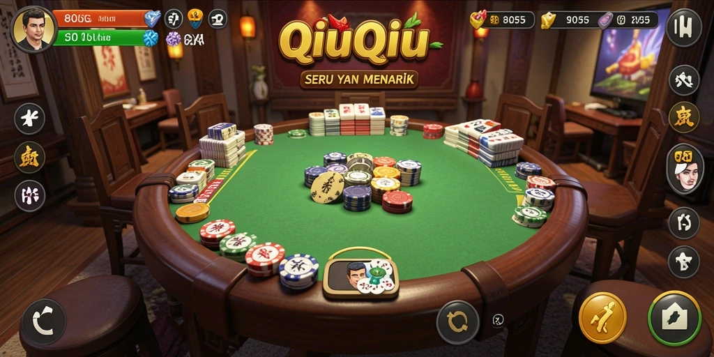 Tampilan gameplay QiuQiu yang menarik di 8055.