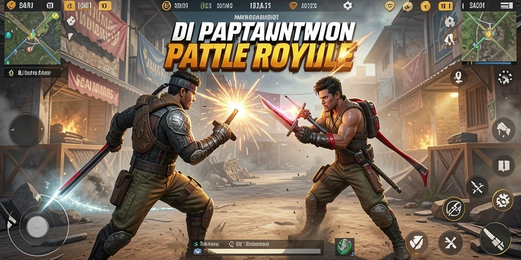 Tampilan gameplay seru di BARU01 dengan pertempuran yang mendebarkan.