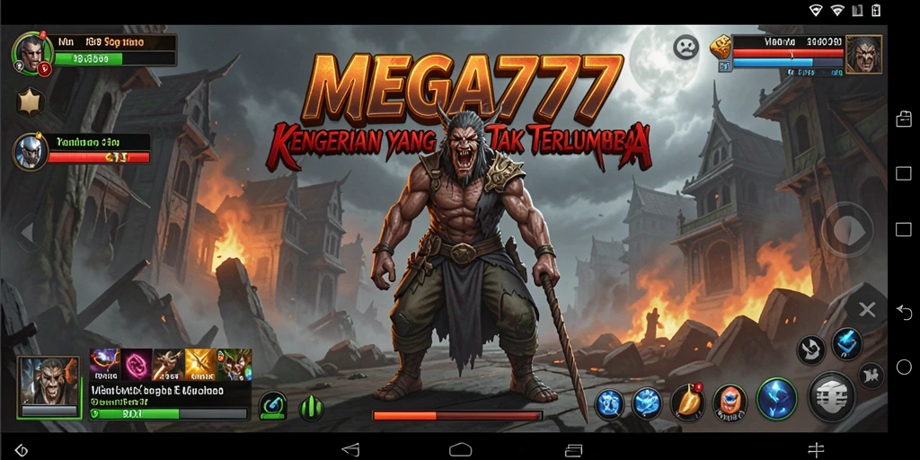 Tangkapan layar gameplay MEGA777 dengan suasana mencekam dan elemen Horror.