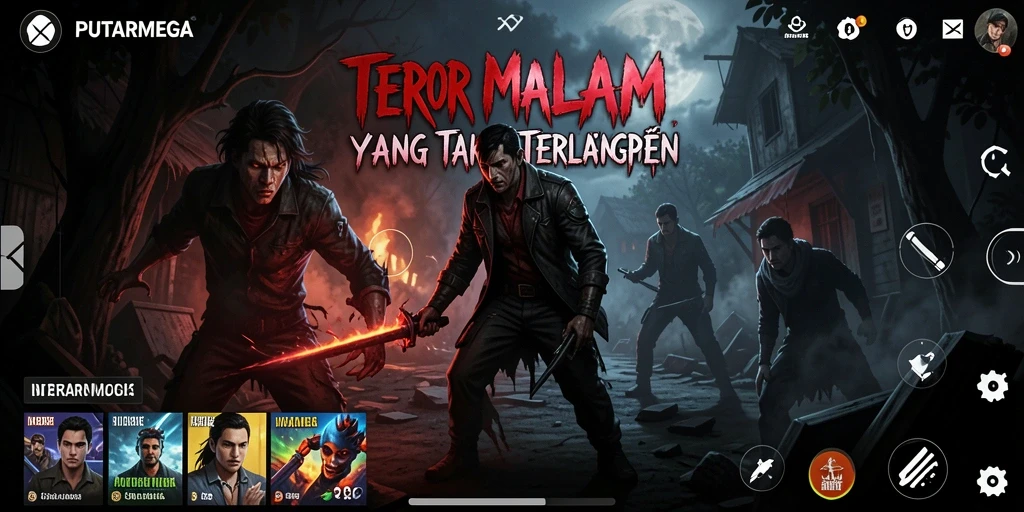 Tampilan gameplay PUTARMEGA yang mencekam saat menjelajahi ruang angker.